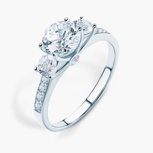 Pierścionek zaręczynowy Dream: białe złoto, diamenty